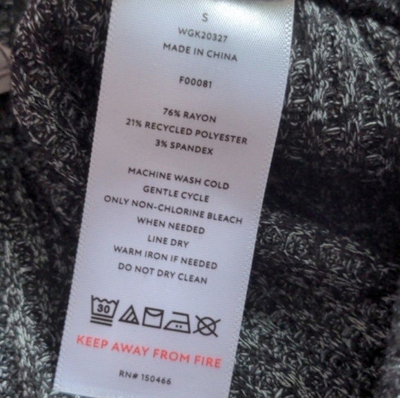 awhile Stitch Fix Dark Gray Black Kaela Waffle Knit Lounge Pants size Small - Picture 8 of 9